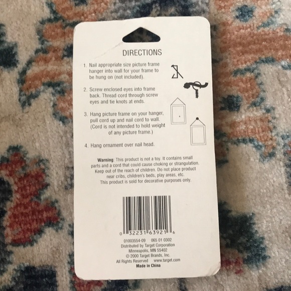 Picture Frame Ornament & Cord Set of 2 - Picture 4 of 5